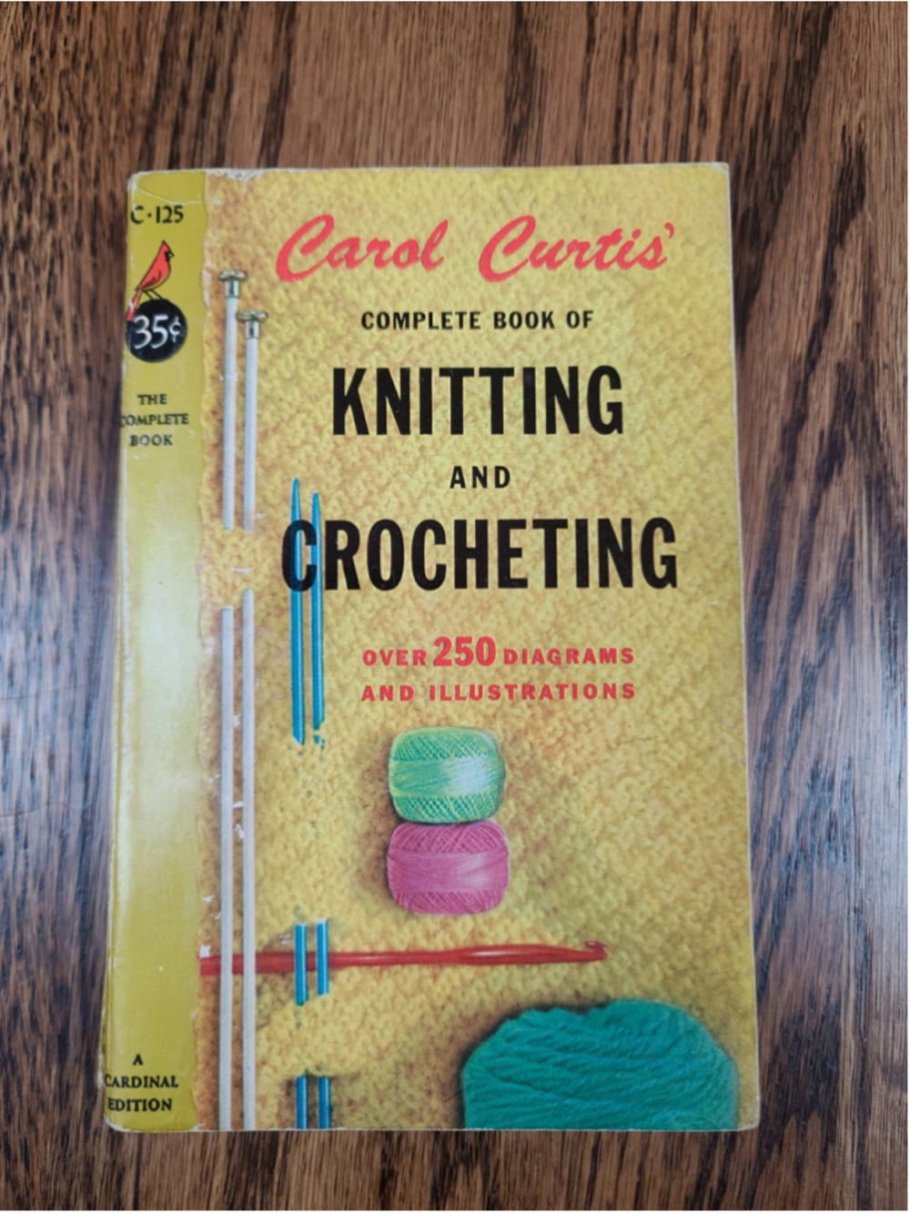 Vintage 1964 Carol Curtis Complete Book Knitting Crocheting Paperback MCM